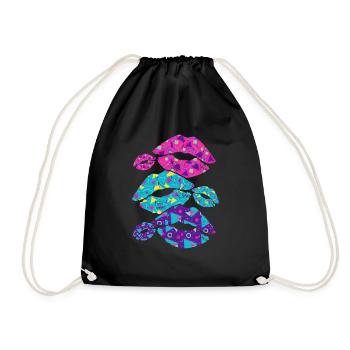 Mode des années 80 - Sac de sport léger - noir - Devant