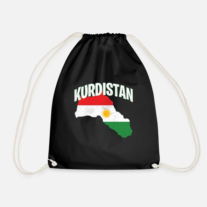Kurdistan - Turnbeutel - Schwarz