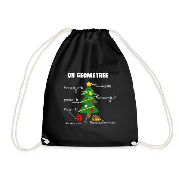 Oh Geometree Drôle prof de maths de Noël - Sac de sport léger - noir - Devant