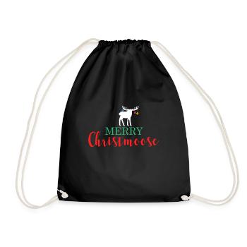 Weihnachtsoutfit Lustig - Turnbeutel - Schwarz - Vorne