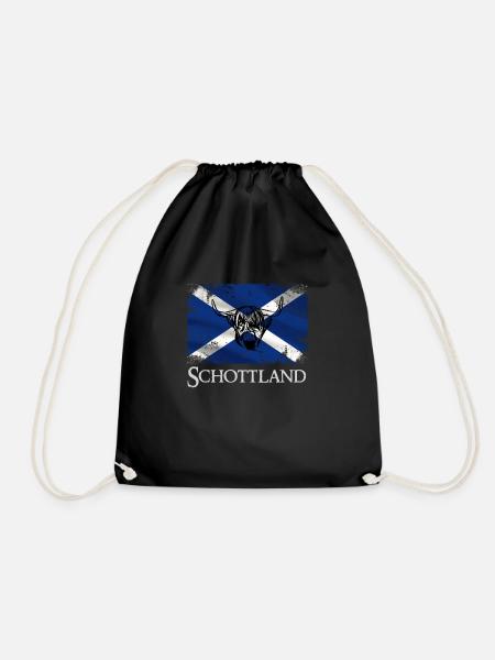 Drapeau écossais bannière rétro bétail écosse - Sac de sport léger - noir