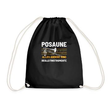 Posaune Posaunist - Turnbeutel - Schwarz - Vorne