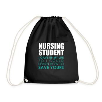 Un cadeau d'étudiant en soins infirmiers permettant de sauver des vies - Sac de sport léger - noir - Devant