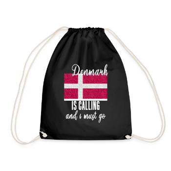 Denmark - Drawstring Bag - black - Front