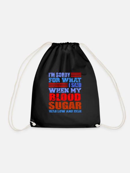 Diabetes Diabetes - Drawstring Bag - black