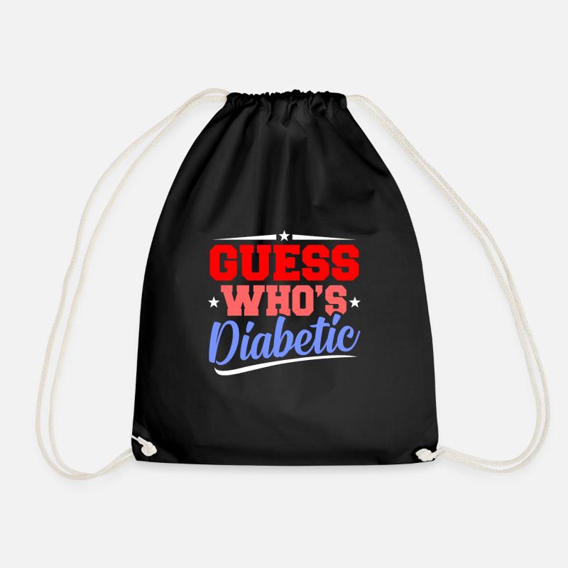 Diabetes Diabetes - Drawstring Bag - black