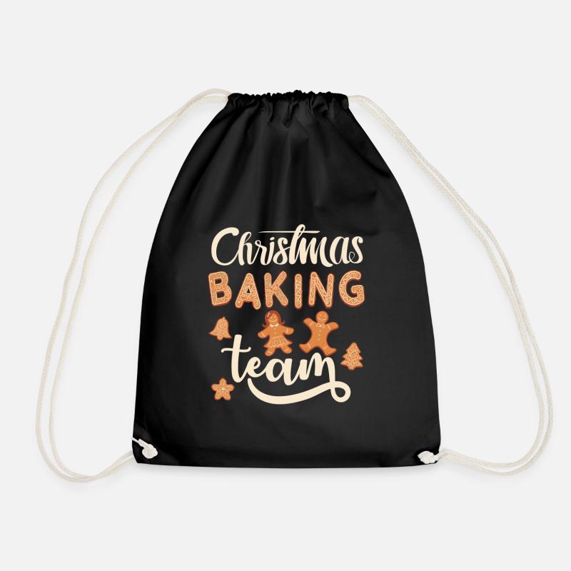christmas baking team - Turnbeutel - Schwarz