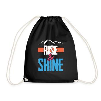 Rise&Shine - Turnbeutel - Schwarz - Vorne