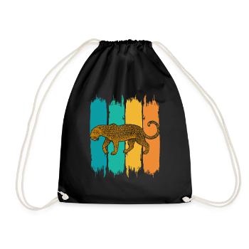léopard - Sac de sport léger - noir - Devant