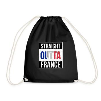 STRAIGHT OUTTA FRANCE France Frenchman - Drawstring Bag - black - Front