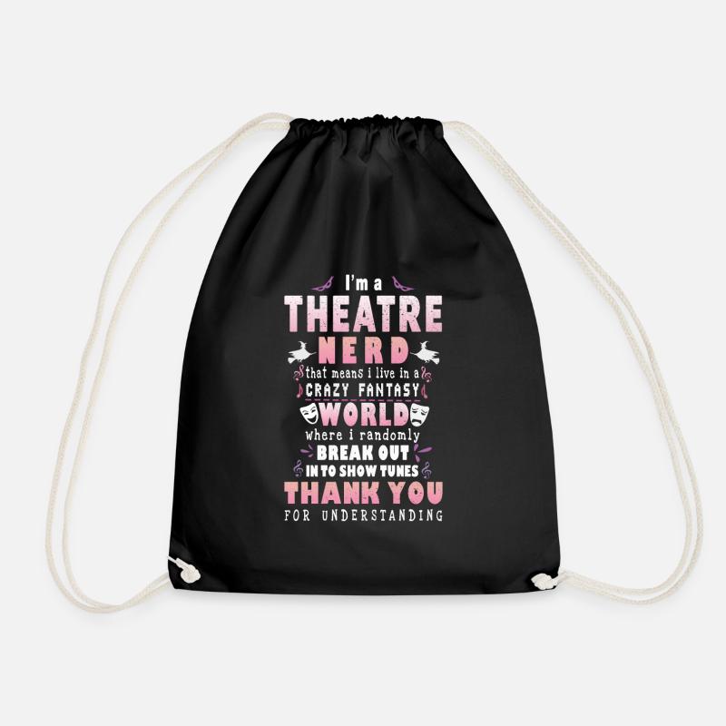 Theater Nerd - Turnbeutel - Schwarz