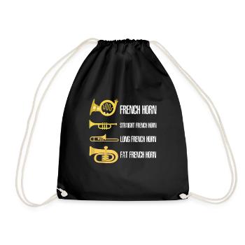 Types of brass trumpet musicians - Drawstring Bag - black - Front