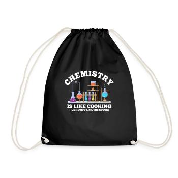 Naturalist Humor Chemistry is like cooking - Drawstring Bag - black - Front