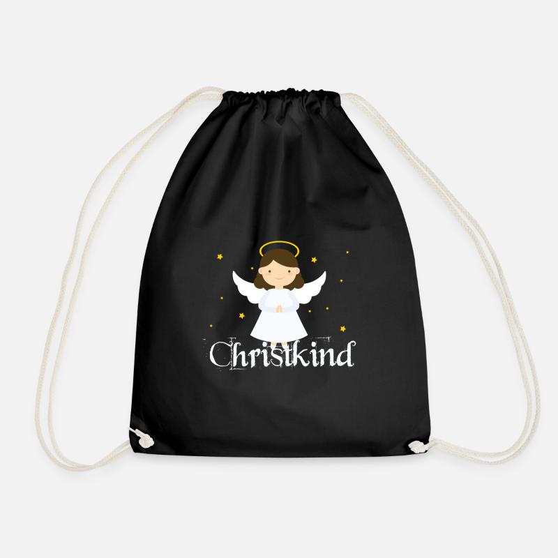 Christkind Weihnachten Geschenk - Turnbeutel - Schwarz