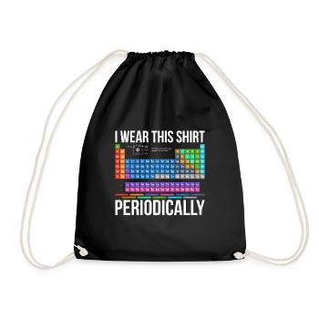 Tableau périodique de chimie - Sac de sport léger - noir - Devant