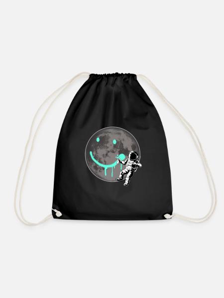 Astronaut Spray Mond Sprayer Graffiti Weltraum All - Turnbeutel - Schwarz