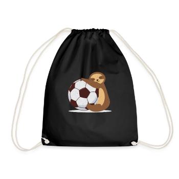 sloth football - Drawstring Bag - black - Front