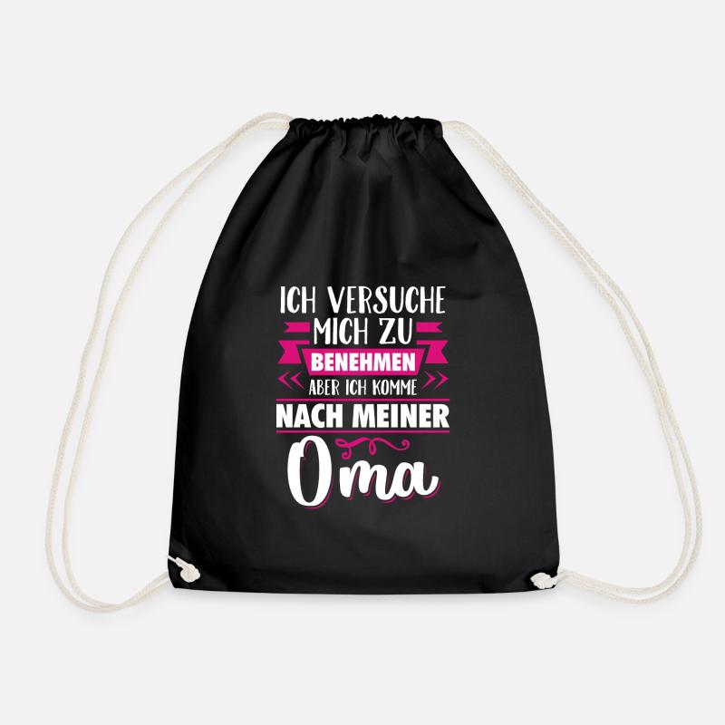 Oma - Turnbeutel - Schwarz