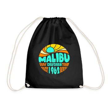 Malibu California Hippie - Drawstring Bag - black - Front