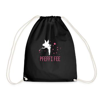 pfeffi fairy - Drawstring Bag - black - Front