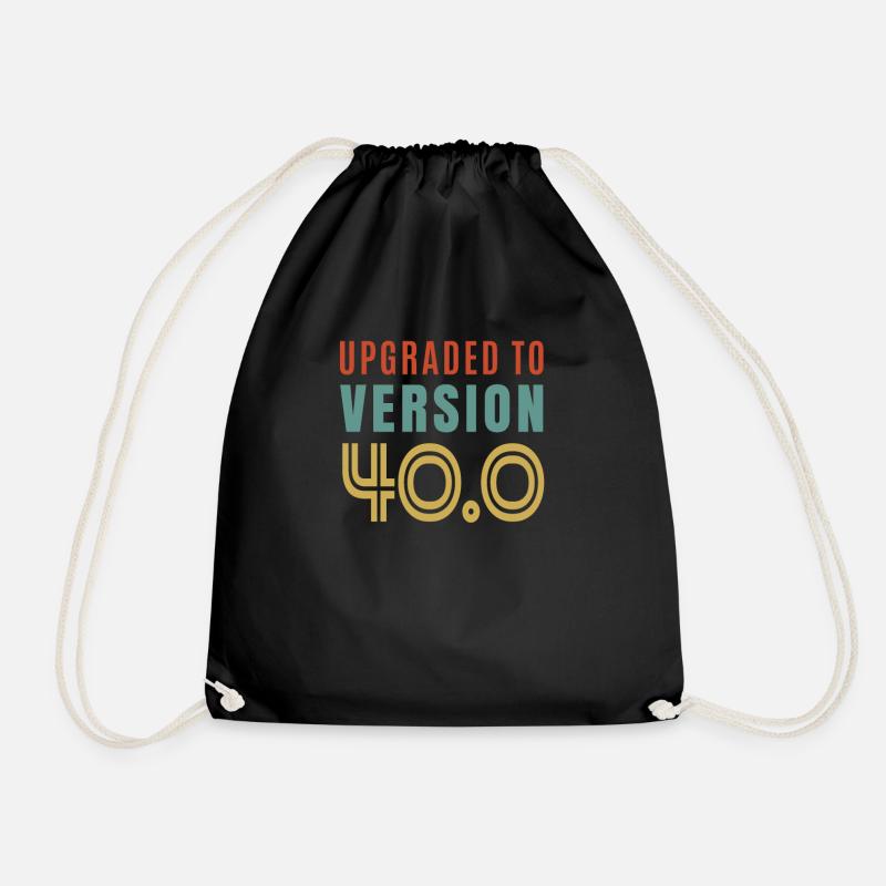 40th birthday - Drawstring Bag - black