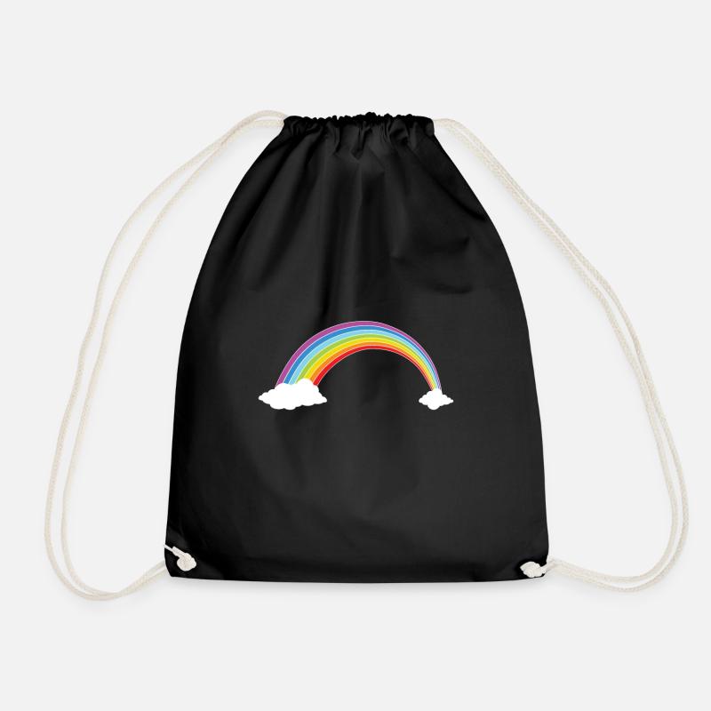 Regenbogen - Turnbeutel - Schwarz
