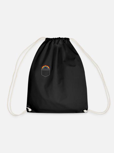 Rainbow CSD Bisexual Pride Bisexuell Tasche Bi LGB - Turnbeutel - Schwarz