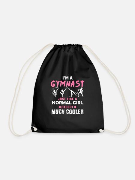 Cool Gymnastics Gift Ideas Gymnast Gifts For Girls - Drawstring Bag - black