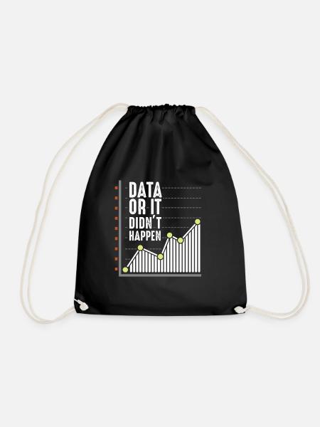 Daten Nerd Analytiker Statistiker Wissenschaftleri - Turnbeutel - Schwarz