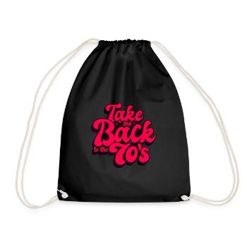 Seventies 70s 70s Cadeau de diction typique - Sac de sport léger - noir - Devant