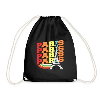 Paris - Drawstring Bag - black - Front