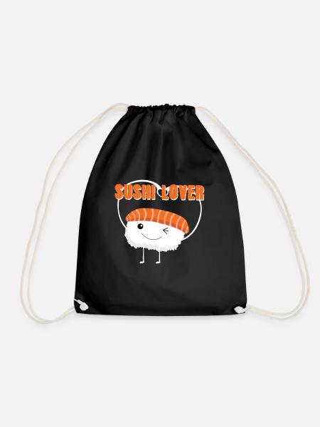 Sushi lover - Drawstring Bag - black