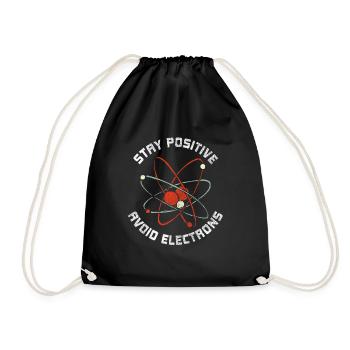 physics - Drawstring Bag - black - Front