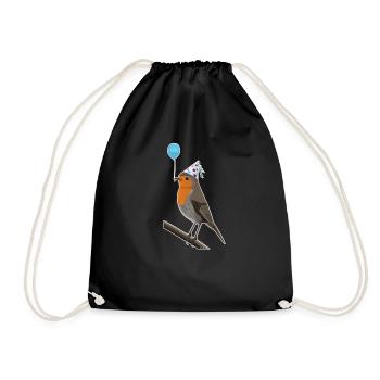 Bird Robin Bird fête son anniversaire - Sac de sport léger - noir - Devant