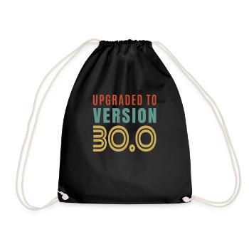 30th birthday - Drawstring Bag - black - Front