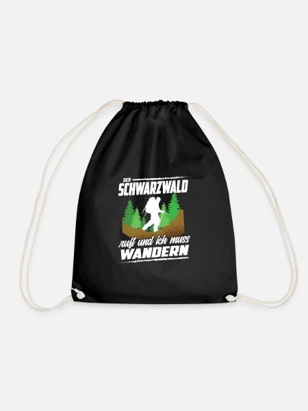 Der Schwarzwald ruft und ich muss Wandern - Turnbeutel - Schwarz