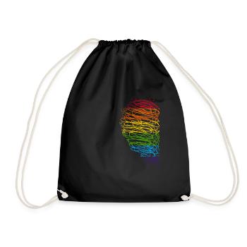 Couple correspondant Partisan LGBT Rainbow CSD Pr Gay - Sac de sport léger - noir - Devant