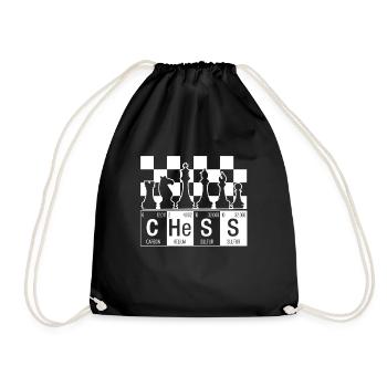 chess - Drawstring Bag - black - Front
