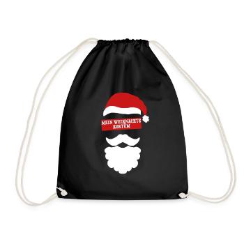 Lustiges Weihnachts kostüm Schlechte Weihnachten - Turnbeutel - Schwarz - Vorne