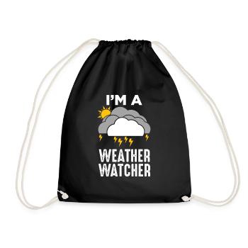 Meteorologist Weather Weatherman Meteorology - Drawstring Bag - black - Front