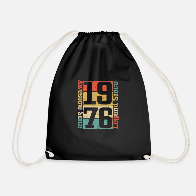 Awesome since 1976, Legend since 1976 - Turnbeutel - Schwarz