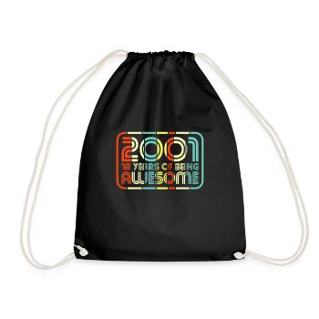 18th birthday - Drawstring Bag - black - Front