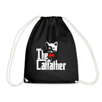 The Catfather Cats Shirt - Drawstring Bag - black - Front