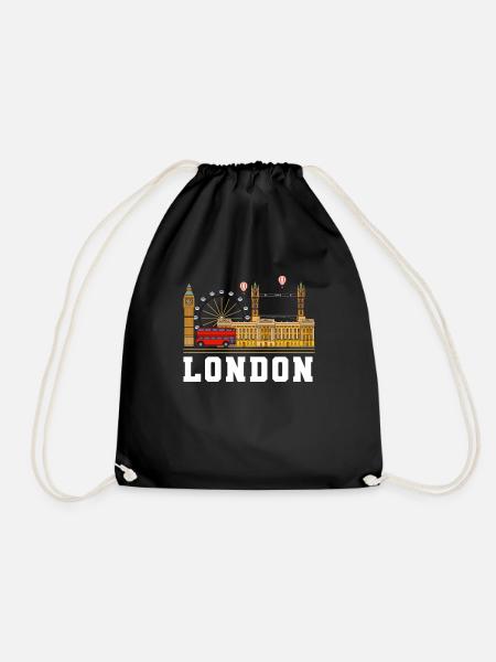 London - Drawstring Bag - black