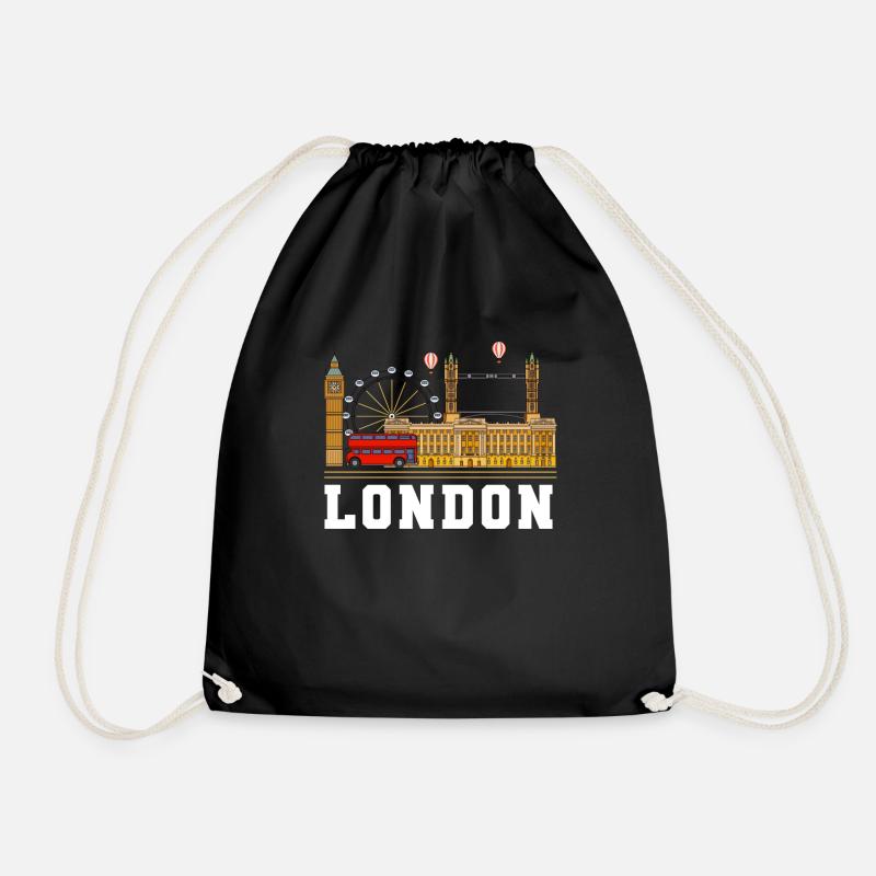 London - Drawstring Bag - black