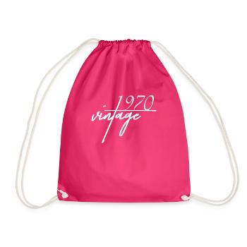 Cadeau d'anniversaire vintage des années 1970 - Sac de sport léger - fuchsia - Devant