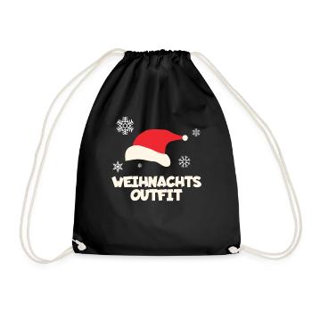 Christmas - Weihnachtsoutfit - Turnbeutel - Schwarz - Vorne
