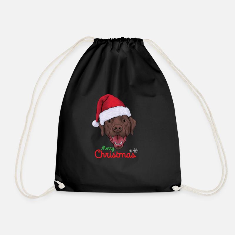 Labrador Weihnachten - Turnbeutel - Schwarz
