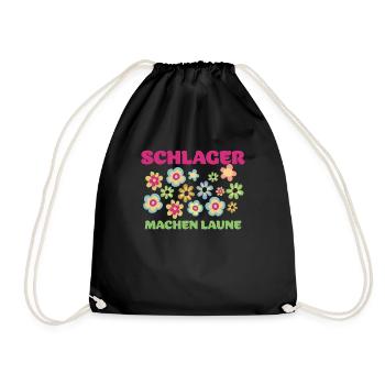 Schlager machen Laune - Turnbeutel - Schwarz - Vorne