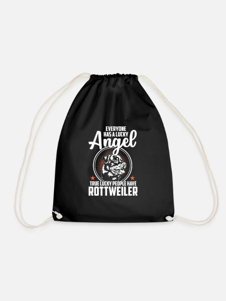 rottweiler - Drawstring Bag - black